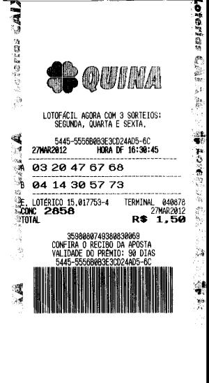 Бразильская лотерея Quina