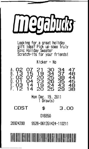 Американская лотерея Megabucks
